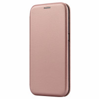Луксозен кожен калъф тефтер ултра тънък Wallet FLEXI и стойка за Samsung Galaxy Note 10 N970F златисто розов